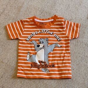 5/$10 Disney Jungle Book Orange and White Striped Tee